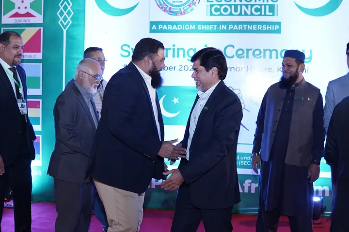 Recognition presented to a participant during the ceremony.